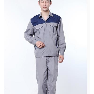 夏季工装新风尚 平纹灰藏青套装，打造专业舒适的车间形象